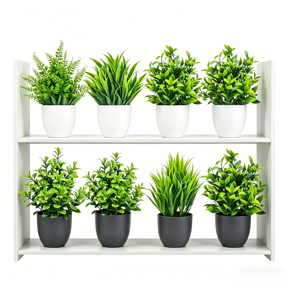 Bonsai Garden Indoor - 4 adet/takım Mini Yapay Bitkiler Saksı